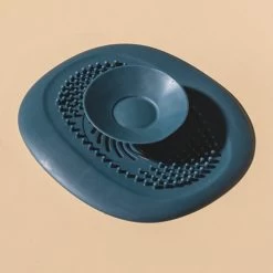 Heuts Goods - Gootsteenzeef - Gootsteenstop - Afvoerzeef - Afvoerstop - Spoelbal - Bad - Douchebak - Keuken - Wasbak - Badkuip - Siliconen - Donkerblauw -Huishoud Verkoop 1200x1200 924