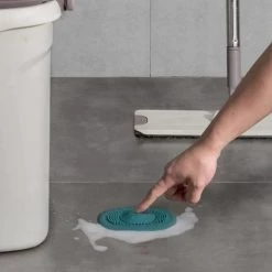 Heuts Goods - Gootsteenzeef - Gootsteenstop - Afvoerzeef - Afvoerstop - Spoelbal - Bad - Douchebak - Keuken - Wasbak - Badkuip - Siliconen - Donkerblauw -Huishoud Verkoop 1200x1200 925