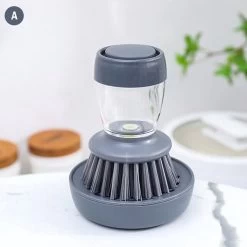 Afwasborstel Met Zeepdispenser – Met 3 Verschillende Opzet Stukken – Inclusief Houder – Grijs – Afwas Borstel Zeepreservoir – Zeep Handborstel – Doseerpomp – Afwasmiddel Dispenser – Navulbaar -Huishoud Verkoop 1200x1200 965