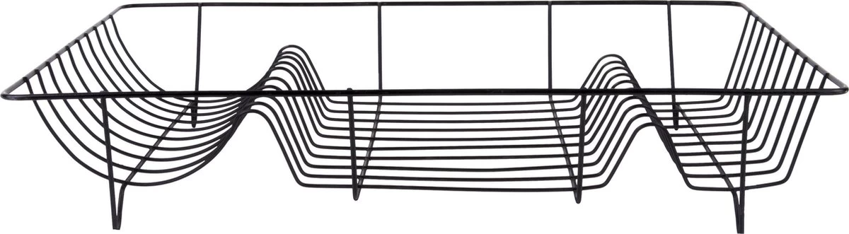 Present Time Afdruiprek - Linea Zwart Met Mat Zwarte Tray - 49x32x9,5cm 2 Present Time Afdruiprek - Linea Zwart Met Mat Zwarte Tray - 49x32x9,5cm - Afbeelding 2