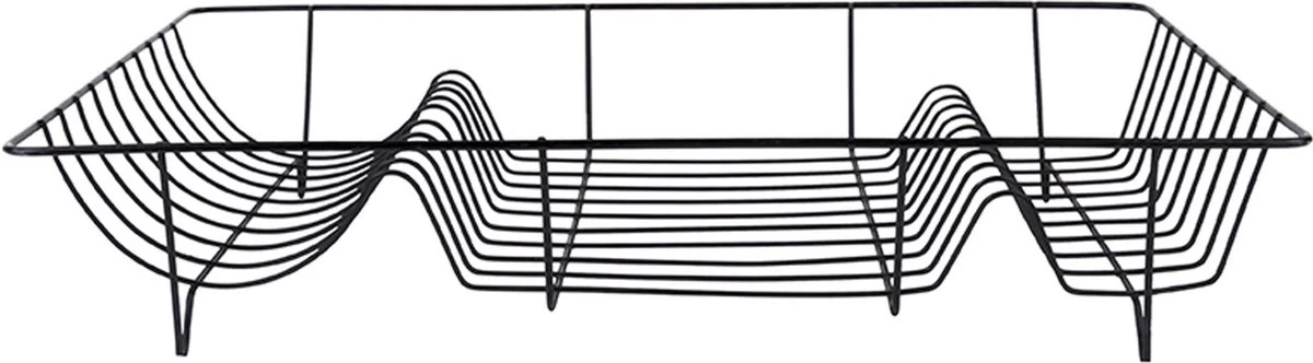 Present Time Afdruiprek - Linea Zwart Met Mat Zwarte Tray - 49x32x9,5cm 3 Present Time Afdruiprek - Linea Zwart Met Mat Zwarte Tray - 49x32x9,5cm - Afbeelding 3