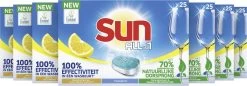 SUN® Sun All-In-1 Citroen Vaatwastabletten - 7 X 24 Tabletten - Voordeelverpakking -Huishoud Verkoop 1200x417