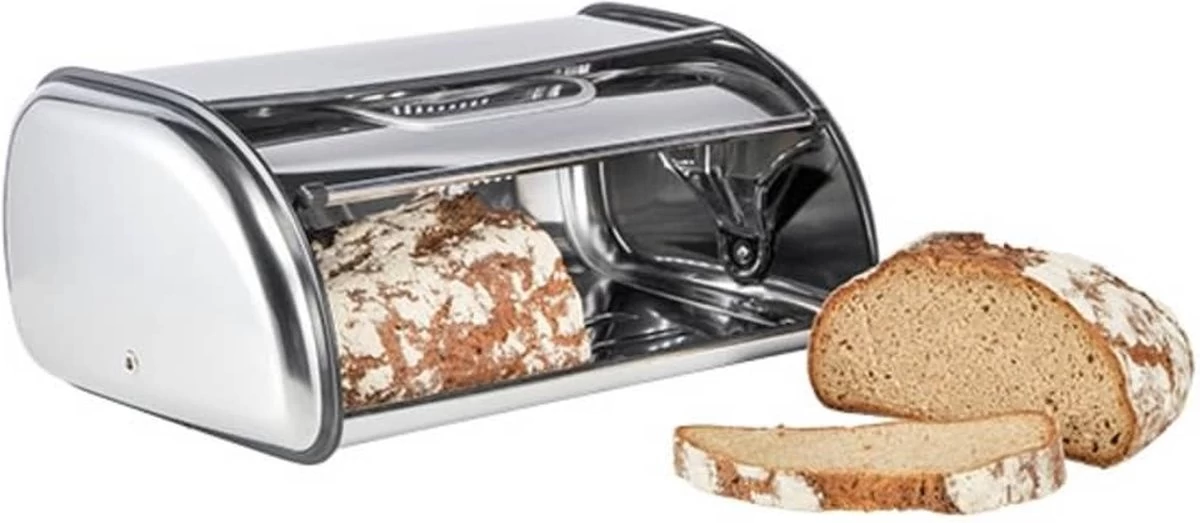 Haushalt Broodtrommel - Schuifdeksel - RVS 2 Haushalt Broodtrommel - Schuifdeksel - RVS - Afbeelding 2