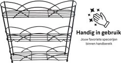 Zindoo - Kruidenrek - Standaard - 3-laags - Ophangbaar - 18 Kruiden Potjes - Anti-slip Pootjes - Spice Rack - Specerijenrek - Keukenorganizer - Keukenaccessoires 11 Zindoo - Kruidenrek - Standaard - 3-laags - Ophangbaar - 18 Kruiden Potjes - Anti-slip Pootjes - Spice Rack - Specerijenrek - Keukenorganizer - Keukenaccessoires -Huishoud Verkoop 1200x626 2