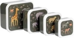 A Little Lovely Company - Brooddoos - Broodtrommel -Lunch & Snack Box Set Van 4 - Savanne -Huishoud Verkoop 1200x628 1