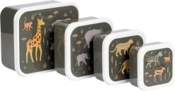 A Little Lovely Company - Brooddoos - Broodtrommel -Lunch & Snack Box Set Van 4 - Savanne -Huishoud Verkoop 1200x629 3