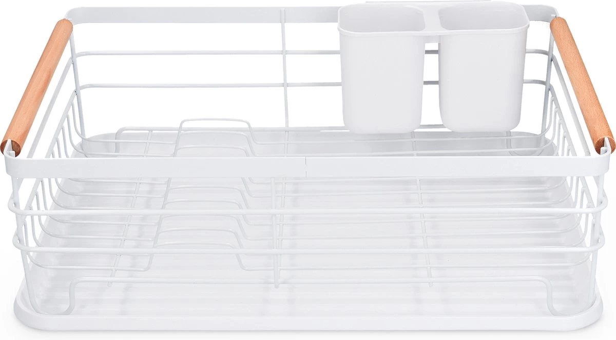 Navaris Afdruiprek Met Uitneembare Bestekhouder - Afwasrek Met Losse Lekbak - Vaatwasrek Met Plateau - Voor Bestek, Borden, Schalen En Pannen 8 Navaris Afdruiprek Met Uitneembare Bestekhouder - Afwasrek Met Losse Lekbak - Vaatwasrek Met Plateau - Voor Bestek, Borden, Schalen En Pannen - Afbeelding 8