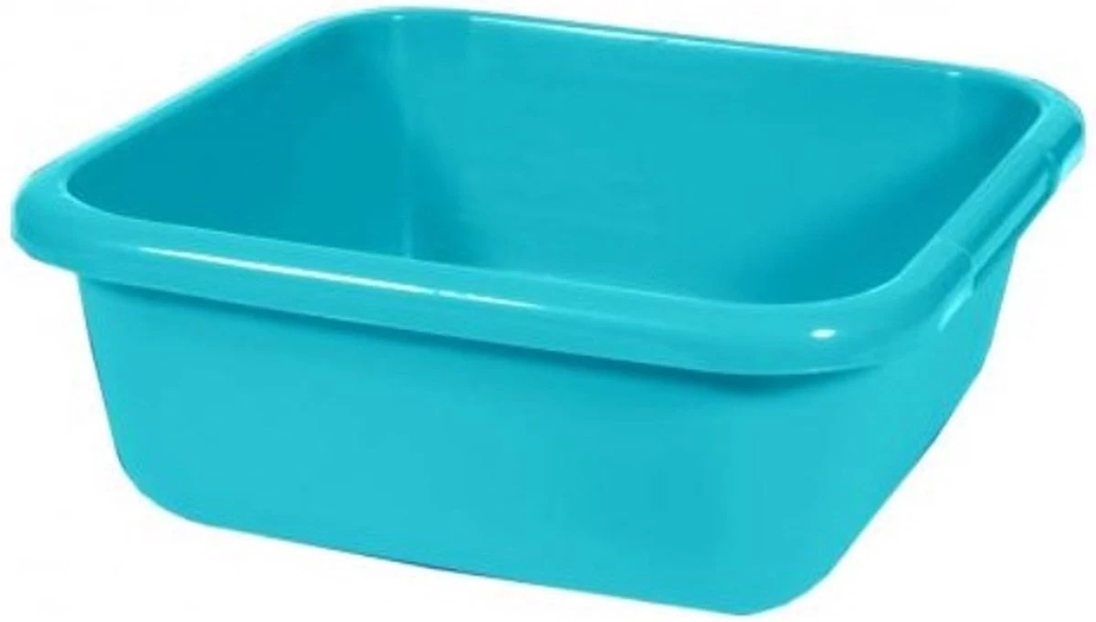 Curver Afwasbak Vierkant - 15L - Blauw 1 Curver Afwasbak Vierkant - 15L - Blauw