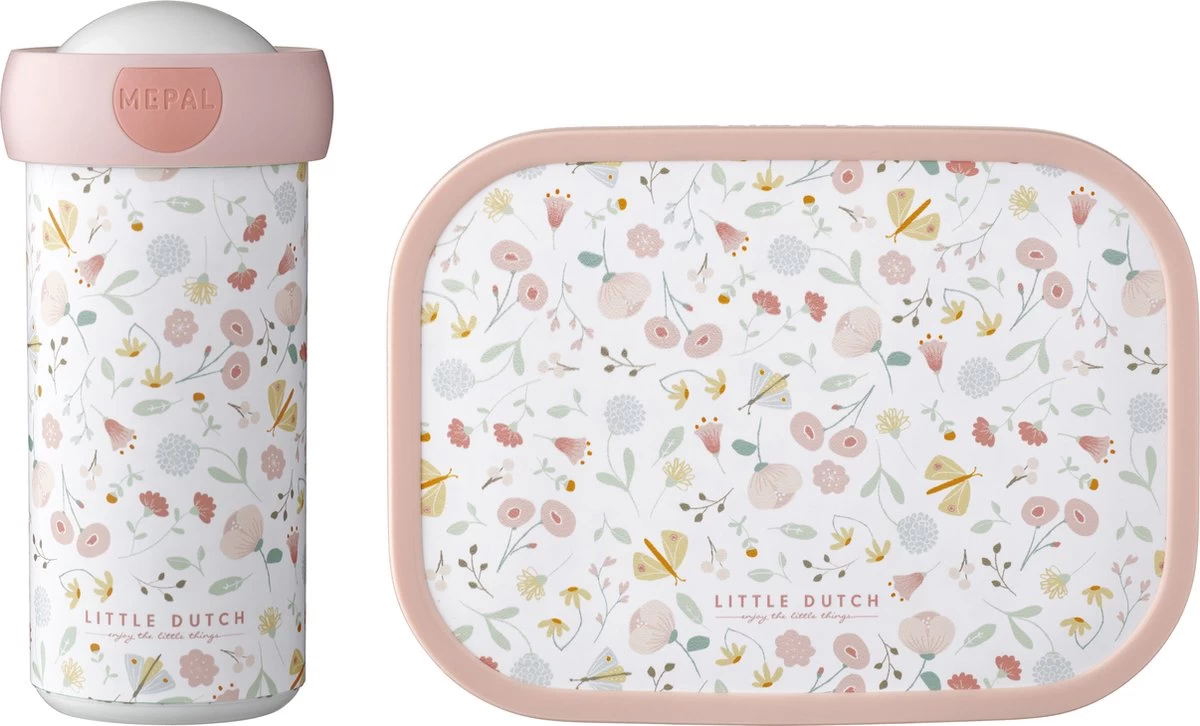 Mepal – Lunchset Campus (sb + Lb) – Schoolbeker En Broodtrommel Voor Kinderen – Flowers & Butterflies – Bento Box 1 Mepal – Lunchset Campus (sb + Lb) – Schoolbeker En Broodtrommel Voor Kinderen – Flowers & Butterflies – Bento Box