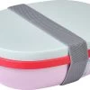 Mepal – Lunchbox Ellipse Duo – Lunchbox Voor Volwassenen En Saladebox To Go– Strawberry Vibe – Magnetronbestendig - Limited Edition