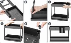 Kruidenrekken, Opslagrekken In De Keuken, 2 Lagen, Naaierrekken Op Het Aanrecht, Voor Organisatoren Van Kruidenrekken, Aardewerk/Opbergrekken Van De Keuken -Huishoud Verkoop 1200x732 2