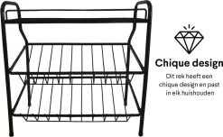 Zindoo Kruidenrek Zwart 3-laags Staand - Specerijen Rek - Kruiden Rek - Duurzaam RVS - Anti Slip Onderzijde - Specerijenstandaard – Keukenorganizer - Spice Rack - Kitchen Rack - Spice Organizer Keukenaccessoire - ZIN-SR05 -Huishoud Verkoop 1200x737 1