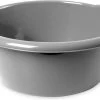 Ronde Afwasteil/afwasbak Zilver 6 Liter 32 X 13 Cm - Florencia Teilen - Kunststof/plastic Schoonmaakemmer/sopemmer Teiltje