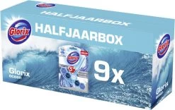 Glorix Power 5 Toiletblokken - Ocean - 9 Stuks - Halfjaarbox - Voordeelverpakking -Huishoud Verkoop 1200x760 5