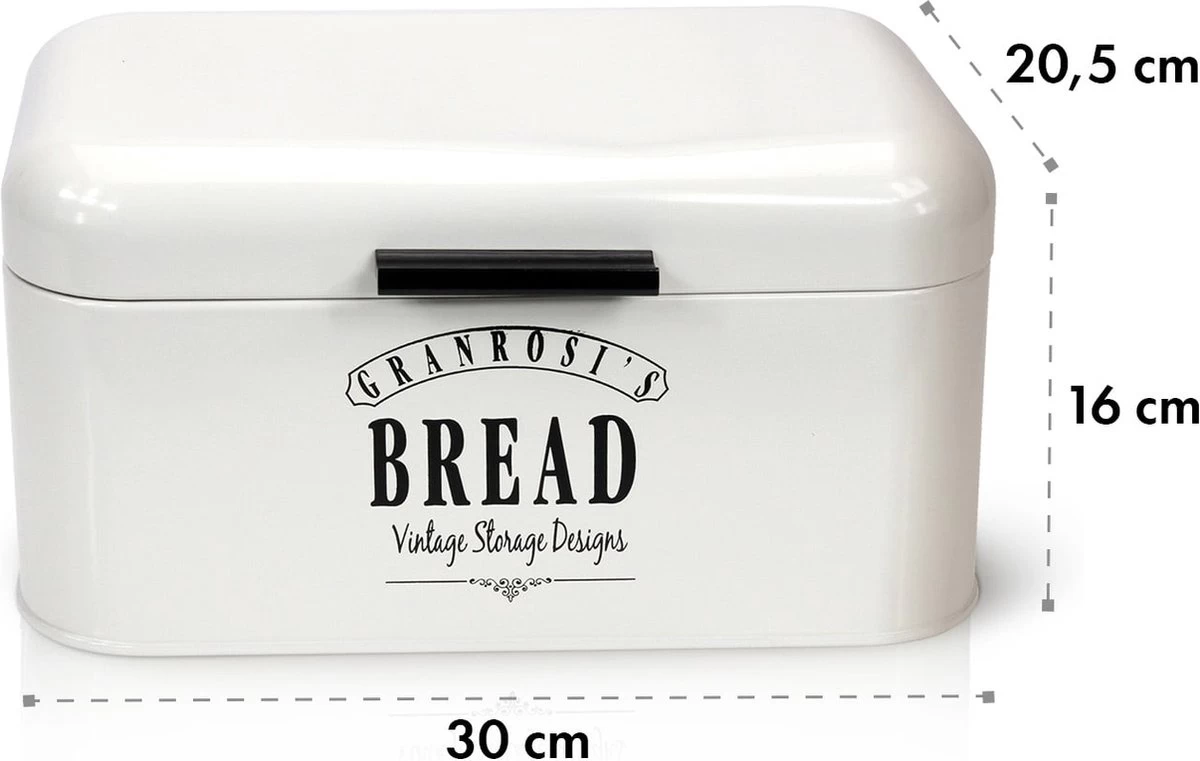 Delaware Broodtrommel Metaal 30 X 16 X 20,5 Cm Klapdeksel Ventilatiegaten 7 Delaware Broodtrommel Metaal 30 X 16 X 20,5 Cm Klapdeksel Ventilatiegaten - Afbeelding 7