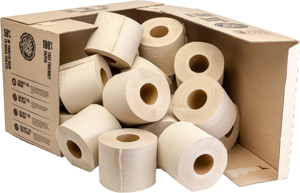 THE GOOD ROLL - WC Papier - 24 Stuks - 300vel 2-laags - The Naked Panda Edition - Bamboe Toiletpapier 1 THE GOOD ROLL - WC Papier - 24 Stuks - 300vel 2-laags - The Naked Panda Edition - Bamboe Toiletpapier