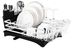 Doogo® Afdruiprek Met Bestekkorf En Lekbak Voor Keukenborden En Bestek Afdruiprek Met Draaibare Uitloop -Huishoud Verkoop 1200x789 2