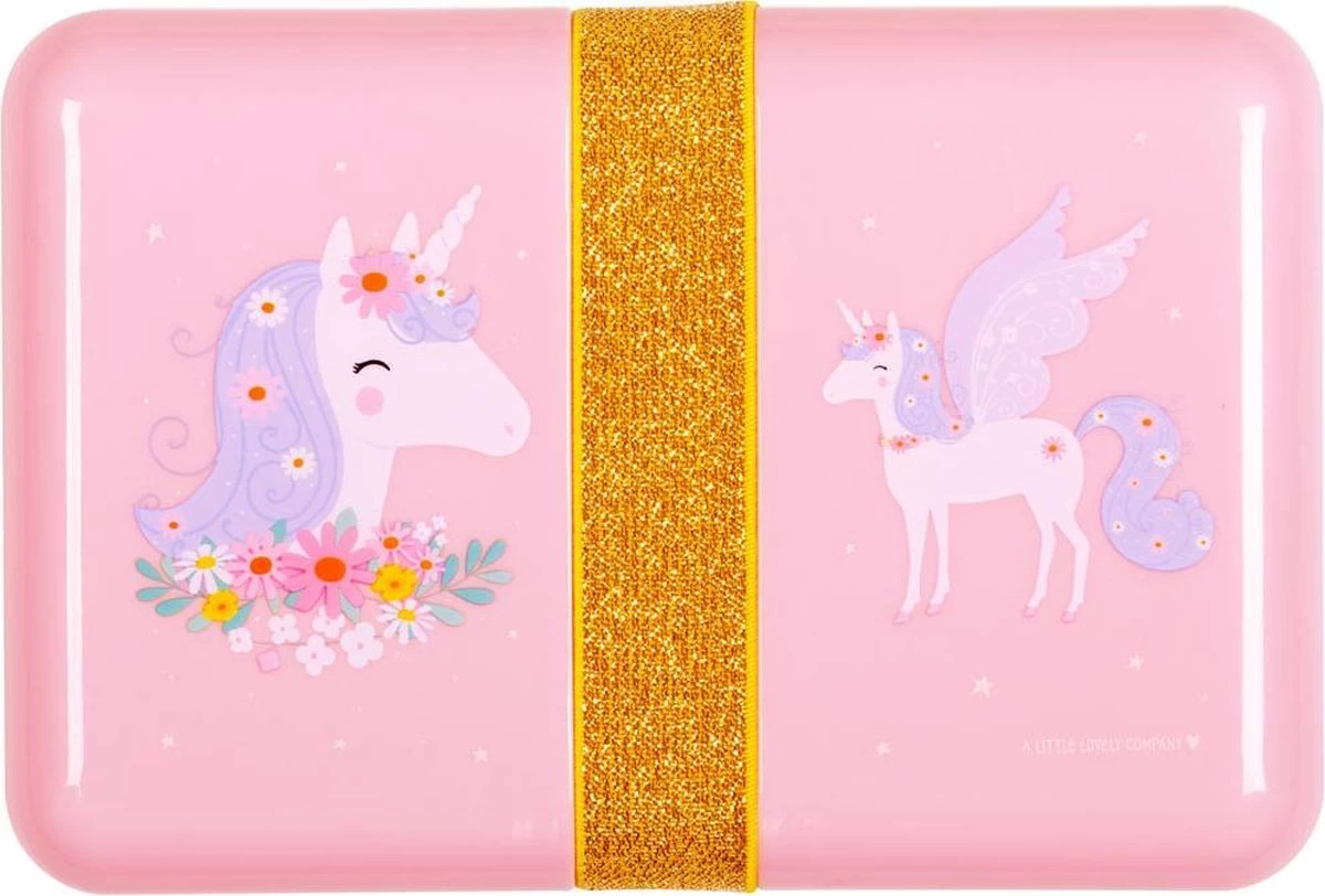 Broodtrommel / Lunch Box: Eenhoorn | A Little Lovely Company 1 Broodtrommel / Lunch Box: Eenhoorn | A Little Lovely Company