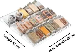 Merkloos Kruidenrek Lade - Kruiden Organizer - Kruidenrek Uitschuifbaar - Lade Organizer - Kruiden Opbergen Lade - Kruidenrekje Schuif - Min. 20x42 Max. 40x42 -Huishoud Verkoop 1200x831 2