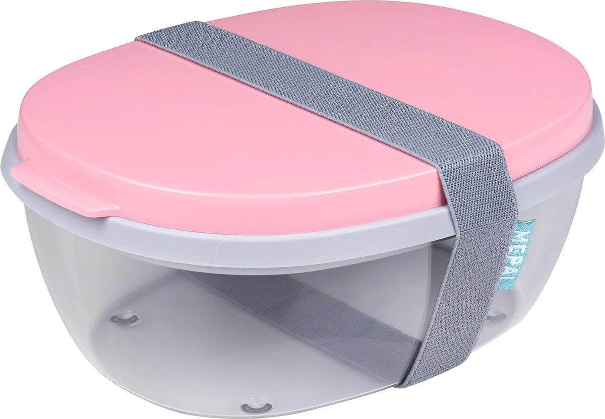Mepal Saladbox Ellipse – Lunchbox Voor Volwassenen En Saladebox To Go – Nordic Pink – Groot Genoeg Voor Een Maaltijdsalade 1 Mepal Saladbox Ellipse – Lunchbox Voor Volwassenen En Saladebox To Go – Nordic Pink – Groot Genoeg Voor Een Maaltijdsalade