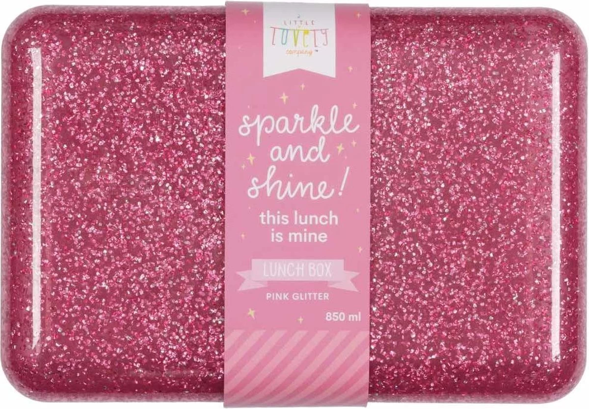 Lunch Box: Glitter - Roze | A Little Lovely Company 5 Lunch Box: Glitter - Roze | A Little Lovely Company - Afbeelding 5