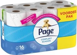 Page Wc Papier - Compleet Schoon Toiletpapier - 16 Rollen -Huishoud Verkoop 1200x848