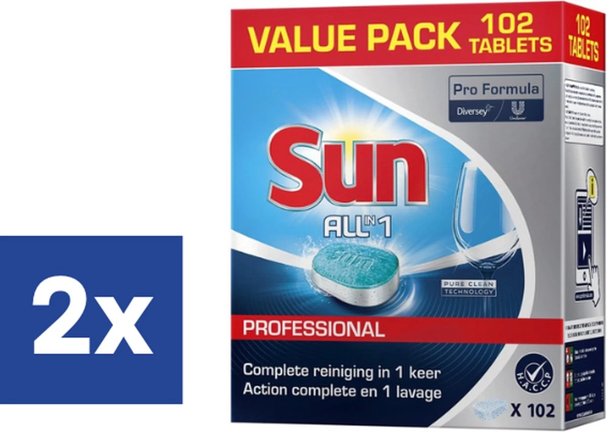 SUN® Sun All In One Tabs - 2 X 102 Stuks 1 SUN® Sun All In One Tabs - 2 X 102 Stuks