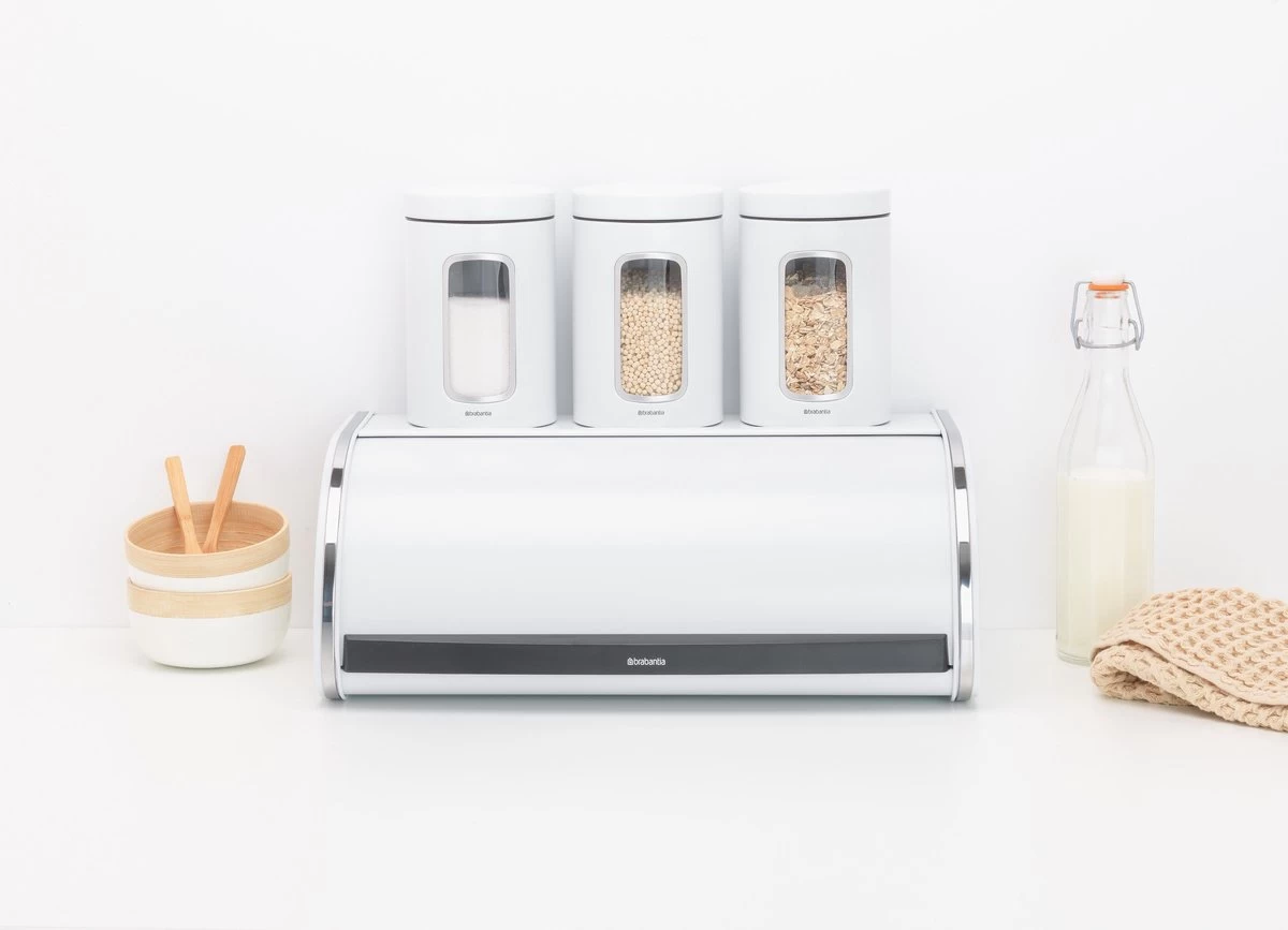 Brabantia Broodtrommel - Met Schuifdeksel - White 6 Brabantia Broodtrommel - Met Schuifdeksel - White - Afbeelding 6