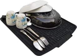 HOMYHON Afdruipmat -Afdruipmat Siliconen -Pannenonderzetter- Antislip -Hittebestendig - Aanrecht Mat -Siliconen Mat - 40 X 46 Cm - Zwart 9 HOMYHON Afdruipmat -Afdruipmat Siliconen -Pannenonderzetter- Antislip -Hittebestendig - Aanrecht Mat -Siliconen Mat - 40 X 46 Cm - Zwart -Huishoud Verkoop 1200x876