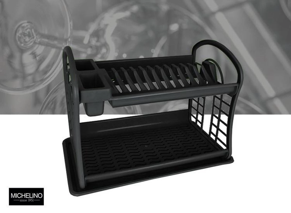 Hoffmans Afdruiprek - 2 Verdiepingen - 47x28x34 Cm 2 Hoffmans Afdruiprek - 2 Verdiepingen - 47x28x34 Cm - Afbeelding 2