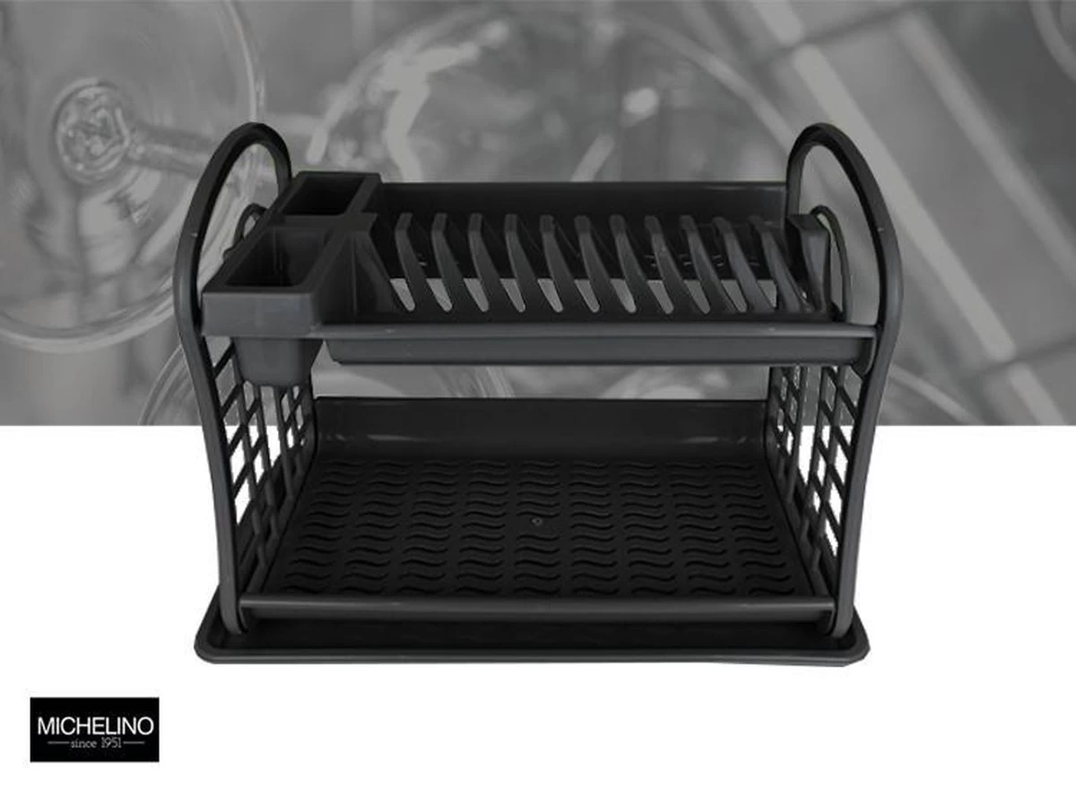 Hoffmans Afdruiprek - 2 Verdiepingen - 47x28x34 Cm 3 Hoffmans Afdruiprek - 2 Verdiepingen - 47x28x34 Cm - Afbeelding 3