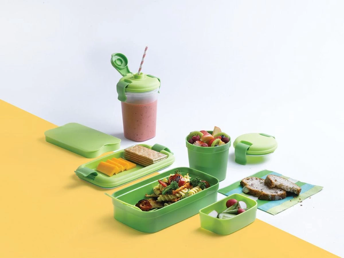 Curver Lunch&Go - Vershouddoos - Lunchbox - Inclusief Bestek - 2/3 Compartimenten - Groen 7 Curver Lunch&Go - Vershouddoos - Lunchbox - Inclusief Bestek - 2/3 Compartimenten - Groen - Afbeelding 7