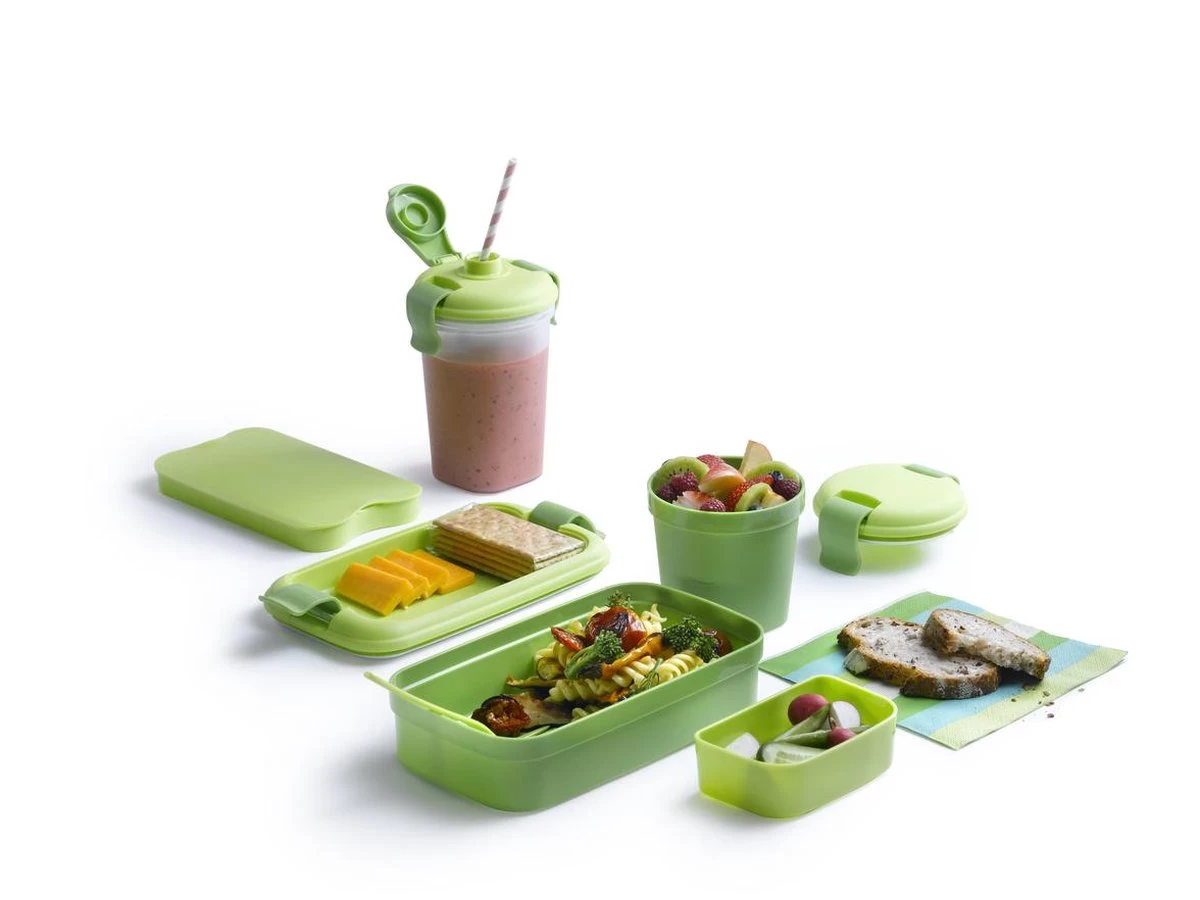 Curver Lunch&Go - Vershouddoos - Lunchbox - Inclusief Bestek - 2/3 Compartimenten - Groen 11 Curver Lunch&Go - Vershouddoos - Lunchbox - Inclusief Bestek - 2/3 Compartimenten - Groen - Afbeelding 11