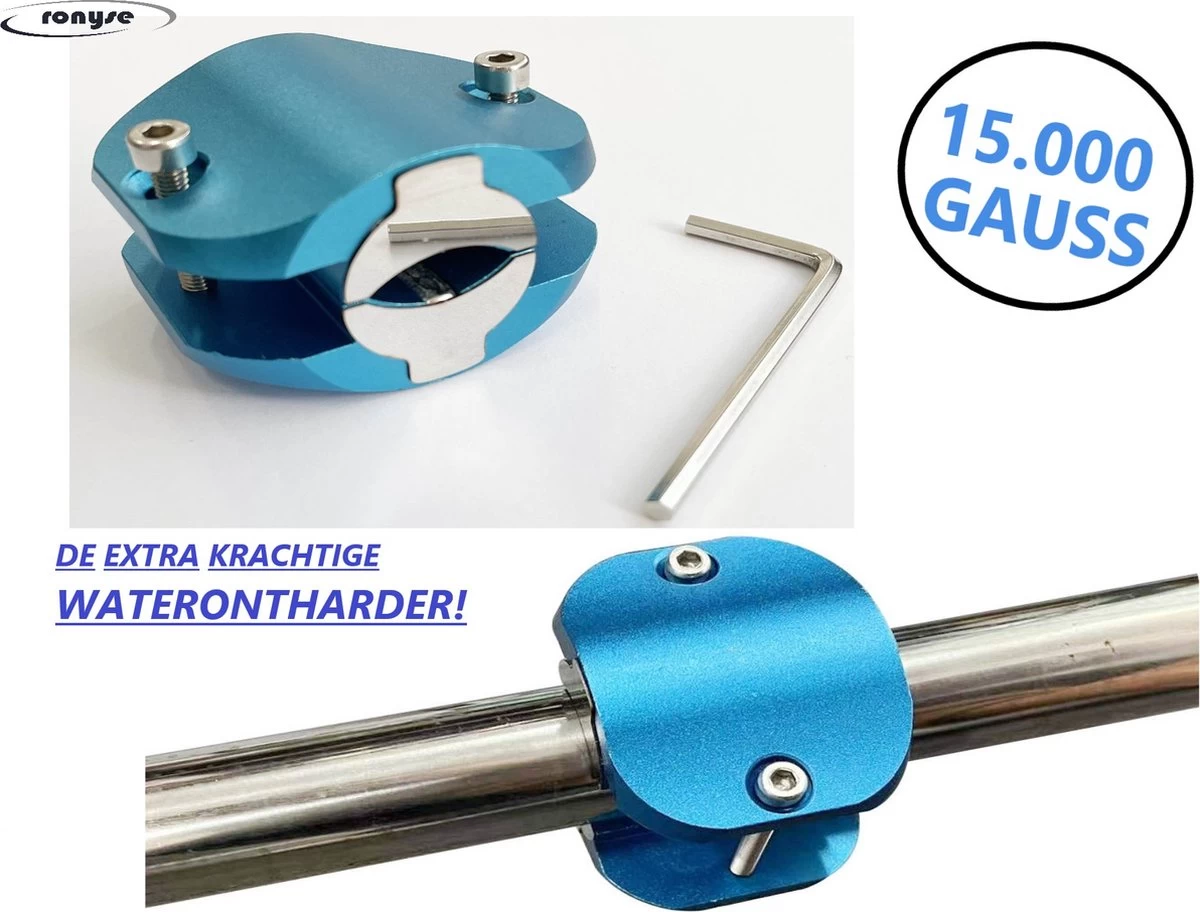 Magnetische Waterontharder 15.000 Gauss - Professionele Waterontharder Magneet - Waterontkalker Waterleiding - Blauw - Anti Kalk 1 Magnetische Waterontharder 15.000 Gauss - Professionele Waterontharder Magneet - Waterontkalker Waterleiding - Blauw - Anti Kalk