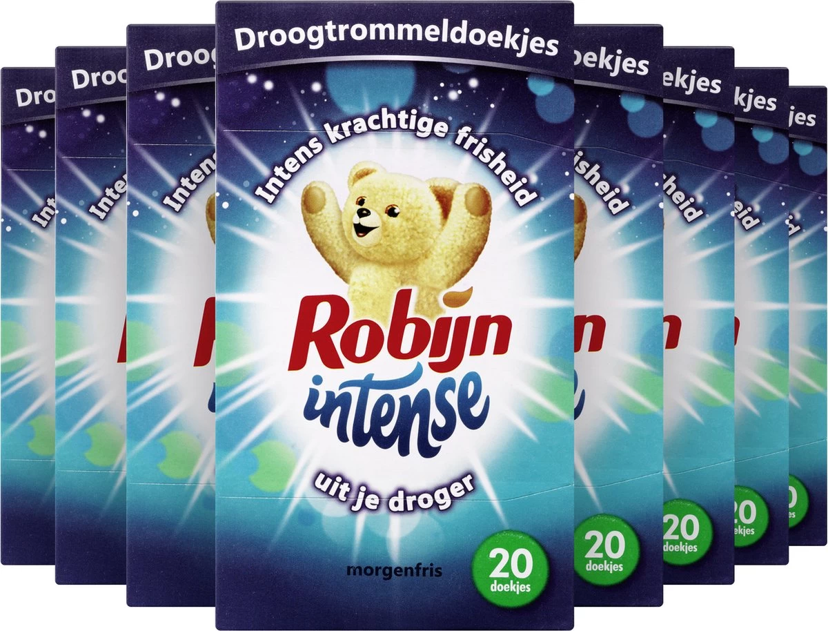 Robijn Intense Morgenfris Droogtrommeldoekjes - 9 X 20 Stuks - Voordeelverpakking 8 Robijn Intense Morgenfris Droogtrommeldoekjes - 9 X 20 Stuks - Voordeelverpakking - Afbeelding 8