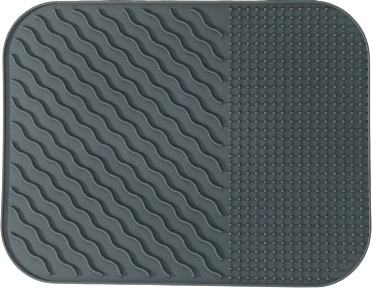 Alpina Afdruipmat - Droogmat - Siliconen - 26,5x34,5 Cm - Grijs 2 Alpina Afdruipmat - Droogmat - Siliconen - 26,5x34,5 Cm - Grijs - Afbeelding 2