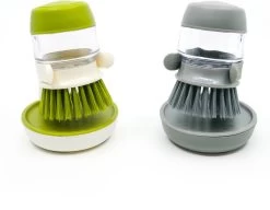 In Round Afwasborstel Met Zeepdispenser / Zeepreservoir – Inclusief Houder – Grijs – Afwas Borstel – Zeep Handborstel – Doseerpomp – Afwasmiddel Dispenser – Navulbaar -Huishoud Verkoop 1200x935