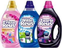 Witte + Frisse + Zwarte Reus Vloeibaar Wasmiddel Voordeel Pakket