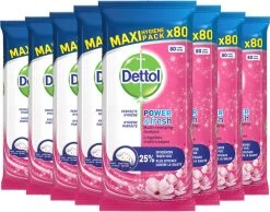 Dettol - Schoonmaakdoekjes - Power & Fresh - Kersenbloesem - 80 Stuks X8 10 Dettol - Schoonmaakdoekjes - Power & Fresh - Kersenbloesem - 80 Stuks X8 -Huishoud Verkoop 1200x942