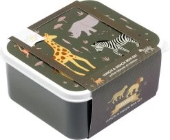 A Little Lovely Company - Brooddoos - Broodtrommel -Lunch & Snack Box Set Van 4 - Savanne -Huishoud Verkoop 1200x991 1