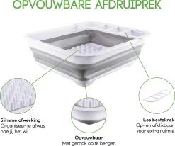 Merkloos Afdruiprek Voor Afwas - Afwasrek - Opvouwbaar - Inklapbaar - Compact - Vaatwasrek Met Bestekrekje -Huishoud Verkoop 1200x999 1