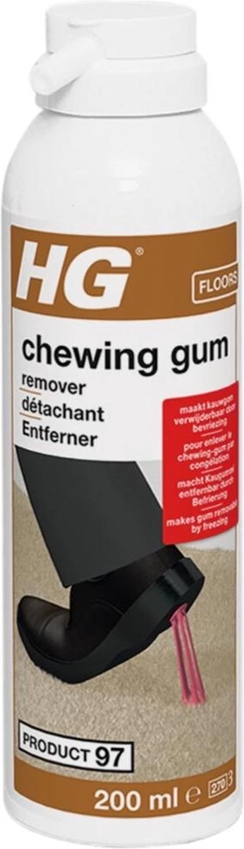 HG Chewing Gum Remover (HG Product 97) - 200ml - Bevriest Kauwgom 1 HG Chewing Gum Remover (HG Product 97) - 200ml - Bevriest Kauwgom
