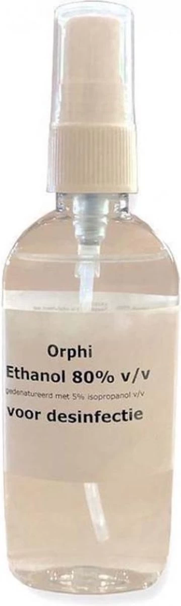 Alcohol Spray 80% - 100ml. Met Spray Kop 1 Alcohol Spray 80% - 100ml. Met Spray Kop