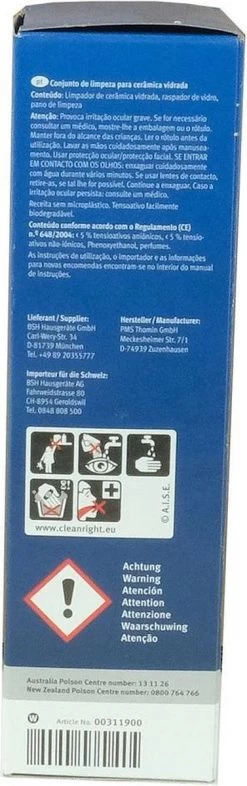 Bosch / Siemens Kookplaat Onderhoudsset - Onderhoudsset Voor Keramische Oppervlakken -Huishoud Verkoop 377x1200