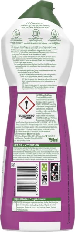Cif CleanBoost Cream Pink Schuurmiddel - 8 X 750 Ml - Voordeelverpakking 17 Cif CleanBoost Cream Pink Schuurmiddel - 8 X 750 Ml - Voordeelverpakking -Huishoud Verkoop 390x1200 3