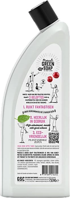 Marcel's Green Soap Toiletreiniger Patchouli & Cranberry - 750 Ml -Huishoud Verkoop 429x1200