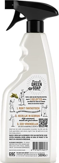 Marcel's Green Soap Allesreiniger Spray - Sandelhout & Kardemom - 500ML -Huishoud Verkoop 433x1200 1