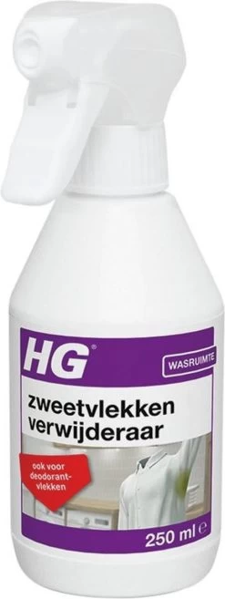 HG Zweetvlekkenverwijderaar - 250ml - Effectief Tegen Zweet- En Deodorantvlekken - Geschikt Voor Wit En Gekleurd Textiel -Huishoud Verkoop 451x1200
