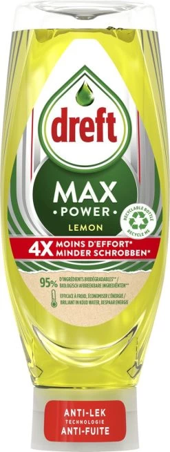 Dreft MaxPower - Lemon - Vloeibaar Afwasmiddel - Voordeelverpakking 8 X 640 Ml -Huishoud Verkoop 453x1200 1