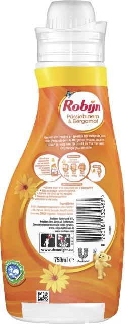 Robijn Classics Passiebloem & Bergamot Wasverzachter - 4 X 30 Wasbeurten - Voordeelverpakking -Huishoud Verkoop 464x1200 2